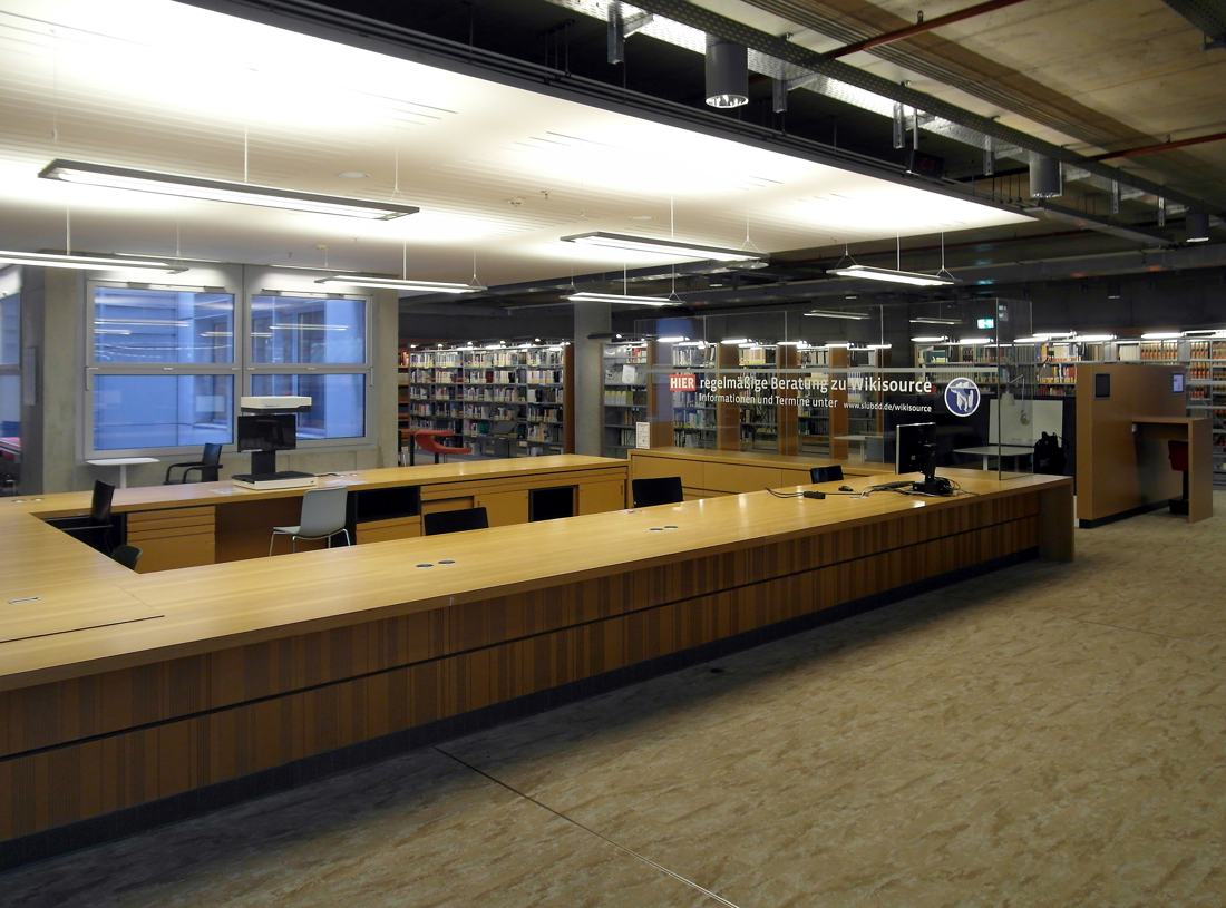 Lesesaal der Sächsischen Landesbibliothek in Dresden