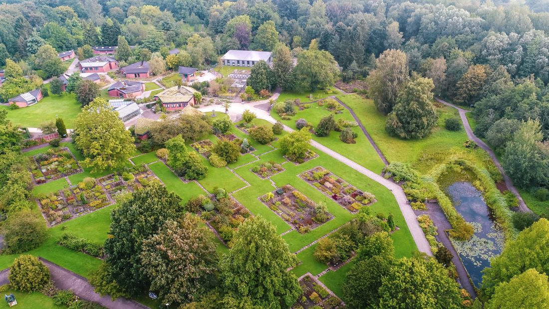 Botanischer Garten der Universität Kiel aus der Luft
